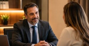 Advogado de família orientando cliente sobre divórcio, guarda e pensão alimentícia em Jundiaí